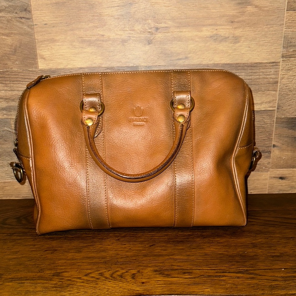 I MEDICI Brown Leather Italian Satchel